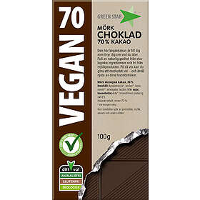 Green Star Vegan Mörk Choklad 70% 100g