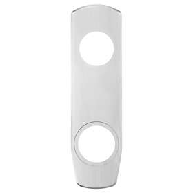 Beslagsboden Långskylt B731 runt hål f nyckel borstad krom B731KM