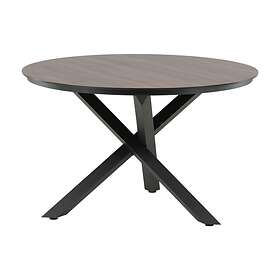 Venture Design Matbord Lea Ø 120 cm Llama Round Dining Table Black Alu / Brown HPL 9570-408