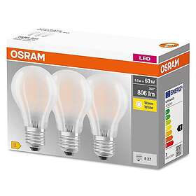 Osram LED-Lampa Normal (60) Matt 3-p E27 Cl A LED-LAMPA NORMAL MATT 3-P CL