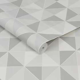 Contour Tapet Obelisk Tile Grey/Vit Non-woven Tapeter 10mx52cm 112646