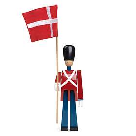 Kay Bojesen Denmark fanbärare med textilflagga 29.5 cm