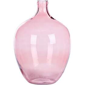 Beliani Glass flower vase 39 cm pink ROTI