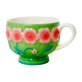 Rice Embossed Flower keramikmugg 30 cl Sage green
