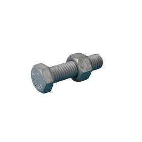 Reyher 40178270120050 Stålbyggnadsskruv M12, helgängad 8.8, EN 15048, FZV M12X50 mm, 100-pack