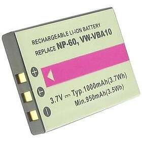 Batteriexperten Kompatibelt med Digilife DDV-R70, 3.6V (3.7V), 1050 mAh