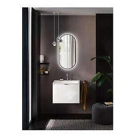 Bathlife Spegel Nöja med LED Belysning Mirror NÖJA 40/O1 ECO (MBMS) Aluminium 401053793