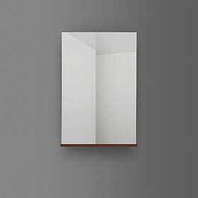 4AQUA Spegel Med Hylla Speg med hylla 40 mörkbrun ek SPH40K