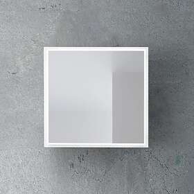 4AQUA Spegel Luna Med Ram 80 vit matt med ram och led belysning SL80B