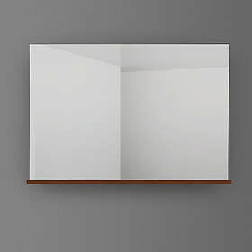 4AQUA Spegel Med Hylla Speg med hylla 120 mörkbrun ek SPH120K