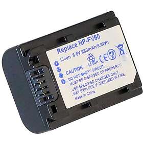 Batteriexperten Kompatibelt med Sony HDR-CX580, 6.8V (7.2V), 980 mAh