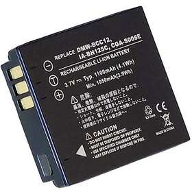 Batteriexperten Kompatibelt med Panasonic Lumix DMC-FX12EG-K, 3.6V (3.7V), 1100 