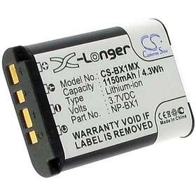Batteriexperten Kompatibelt med Sony DSC-HX50VB, 3.6V (3.7V), 1150 mAh