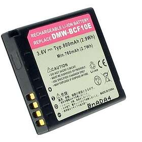 Batteriexperten Kompatibelt med Panasonic Lumix DMC-FX65V, 3.6V (3.7V), 800 mAh