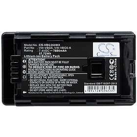 Batteriexperten Kompatibelt med Panasonic HDC-SD200, 7.4V, 7800 mAh