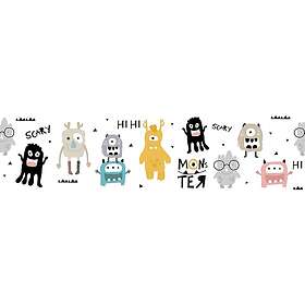 A.S. Creation Självhäftande border Monster Party Flerfärgad 403754