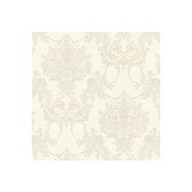 A.S. Creation Barock Tapet Château Ovävd Grå Vit 344923