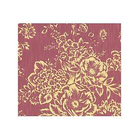 A.S. Creation Blommig Tapet Metallic Silk Ovävd Guld 306576