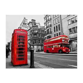 Artgeist Fototapet Röd Buss Och Telefonkiosk London sp. z o.