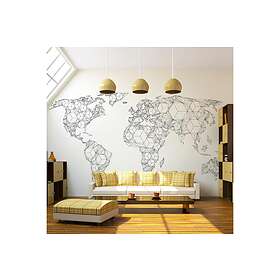 Artgeist Fototapet Map Of The World White Solids sp. z o.