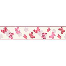 A.S. Creation Border Only Borders Ovävd Rosa Röd Vit 368581