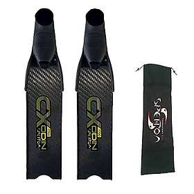 Spetton Cx Odin Quattro Carbon Spearfishing Fins Svart EU 42-43