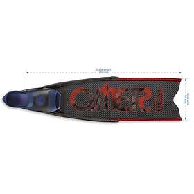 Omer Stingray Dual Carbon Woman Spearfishing Fins Svart EU 37-39
