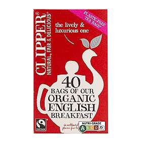 Clipper Svart Te English Breakfast, 40 påsar