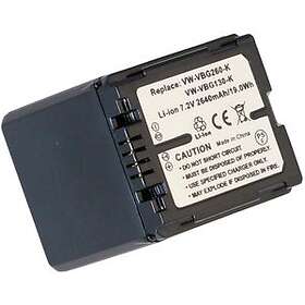 Batteriexperten Kompatibelt med Panasonic HDC-SD100GK, 7.2V, 2640 mAh