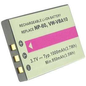 Batteriexperten Kompatibelt med Samsung Digimax WB550, 3.6V (3.7V), 1050 mAh