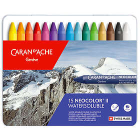 Caran d'Ache Neocolor II – 15 vattenlösliga färgkritor av högsta kvalitet