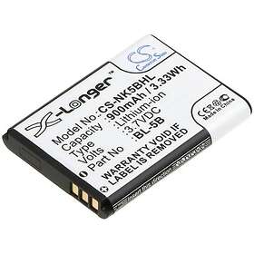 Batteriexperten Kompatibelt med Vivitar DVR850W, 3.7V, 900 mAh