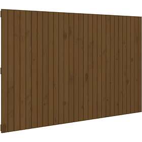 vidaXL Väggmonterad huvudgavel honungsbrun 185x3x110 cm massiv furu