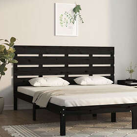 vidaXL Sengegavl svart 150x3x80 cm massiv furu