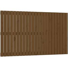vidaXL Väggmonterad sängynpääty honungsbrun 147x3x90 cm massiv furu
