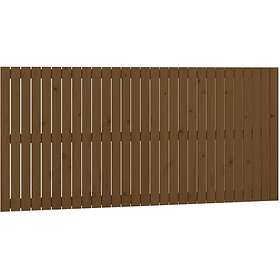 vidaXL Väggmonterad huvudgavel honungsbrun 185x3x90 cm massiv furu