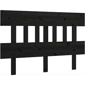 vidaXL Sengegavl svart 143,5x3x81 cm massiv furu