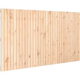 vidaXL Väggmonterad huvudgavel 204x3x110 cm massiv furu