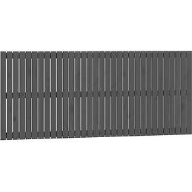 vidaXL Väggmonterad sängynpääty grå 204x3x90 cm massiv furu