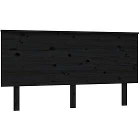 vidaXL Sängynpääty svart 154x6x82,5 cm massiv furu