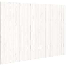 vidaXL Väggmonterad huvudgavel vit 159.5x3x110 cm massiv furu