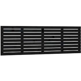vidaXL Väggmonterad huvudgavel svart 166x3x63 cm massiv furu
