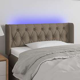 vidaXL Huvudgavel LED taupe 103x16x78/88 cm tyg