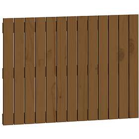 vidaXL Väggmonterad huvudgavel honungsbrun 82,5x3x60 cm massiv furu