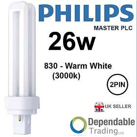 Philips Fluorescerande glödlampa Master pl-c 26w/830/2p g24d-3 G24d-3