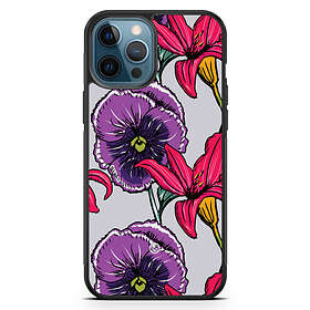 Bjornberry iPhone 12 Pro Skal - Lila/Cerise Blomster