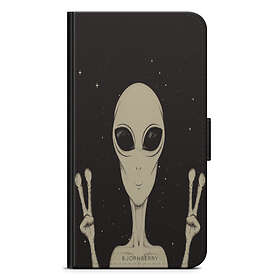 Bjornberry Samsung Galaxy S21 Plånboksfodral - Peace Alien