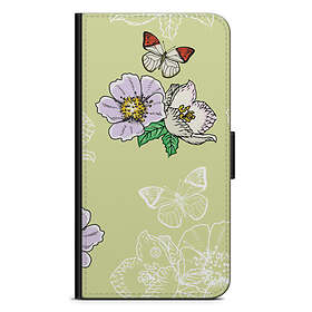 Bjornberry Samsung Galaxy S21 Plånboksfodral - Fjärilsblomma