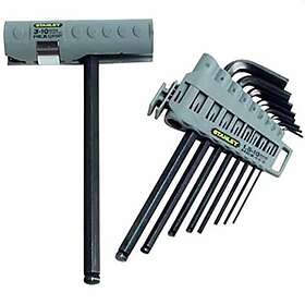 Stanley 0-89-904 Insexnyckelsats 9 delar, 1,5-10 mm, T-handtag
