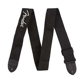 Fender 2" Black Poly Strap w/ White Logo